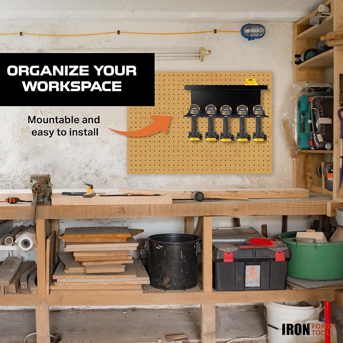Power Tool Organizer for Shop & Garage, Heavy Duty Wall Mounted Rack - Image 4