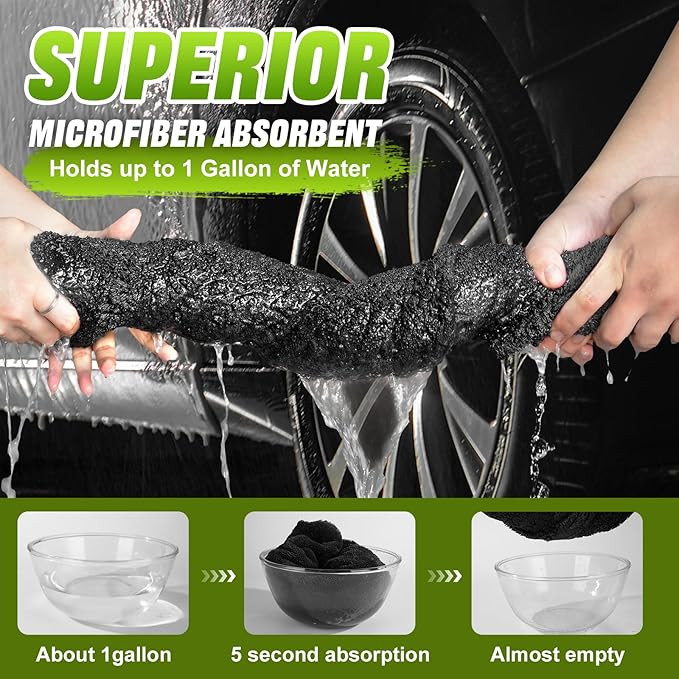 2 Pack 1300 GSM Car Drying Towel, Microfiber Towels - Image 5