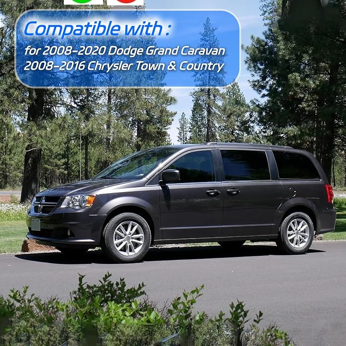 Rain Guard Fit for 2008-2020 Dodge Grand Caravan, 2008-2016 Chrysler Town & - Image 2
