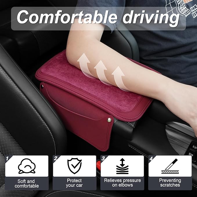 SINGARO Car Leather Center Console Cover - Image 6