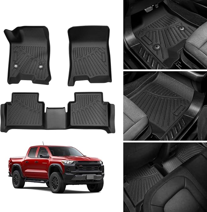 Powerty Floor Mats for 2023-2025 Chevy Colorado/GMC Canyon Accessories - Image 9