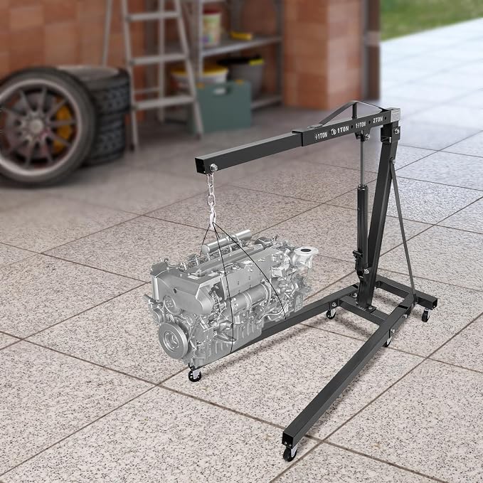 Folding Engine Crane 1 Ton Folding Engine Hoist 2200lbs Heavy Duty Hydraulic - Image 6