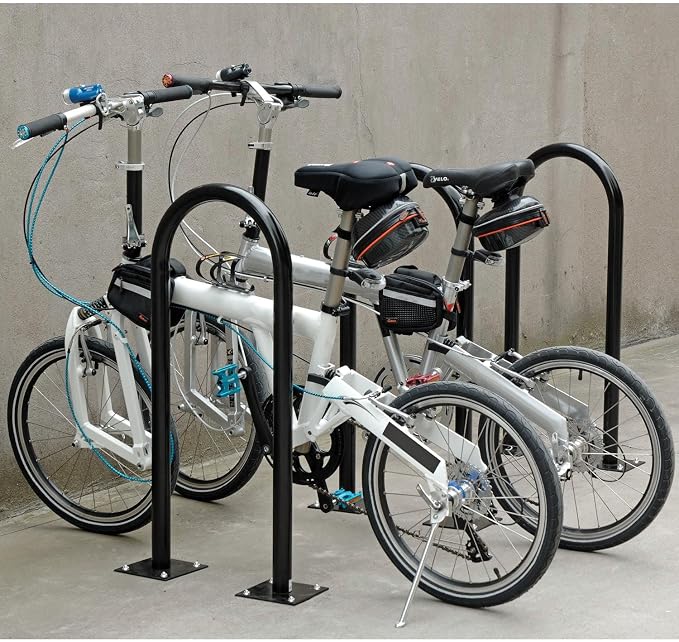 Global Industrial U-Rack Bike Rack, Flange Mount, 2-Bike Capacity, Steel - Image 7