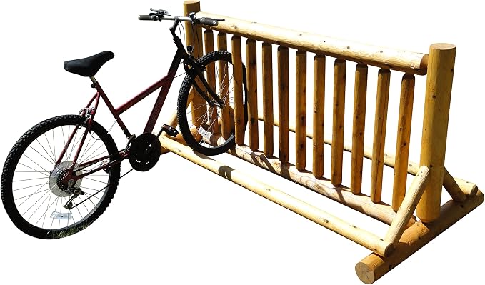 13-Place Bike Log Rack, Outdoor Bike Stand, Freestanding Commercial Bicycle - Image 3