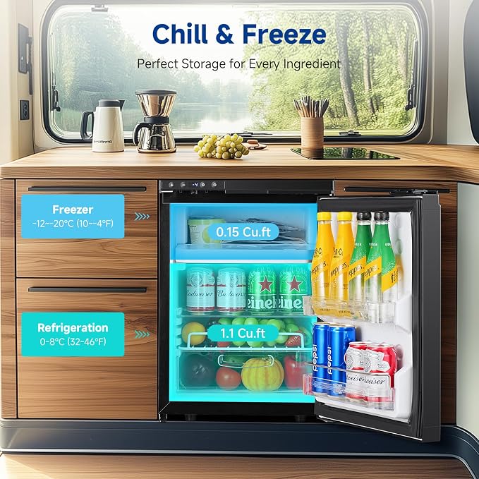 BODEGACOOLER 12 Volt RV Refrigerator, 35.4L RV Fridge - Image 4