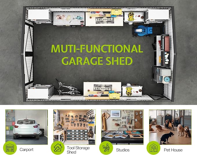 Jocisland 13.2x20.7x8.4 FT Heavy Duty Carport, Metal carport - Image 6