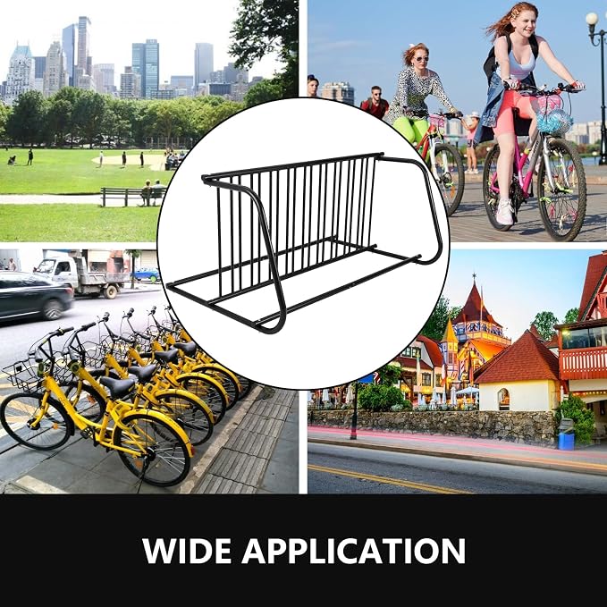 Outdoor Bike Storage, 10 Bike Rack Garage, 61 In Long All-Steel Mesh Bikes Rack - Image 9