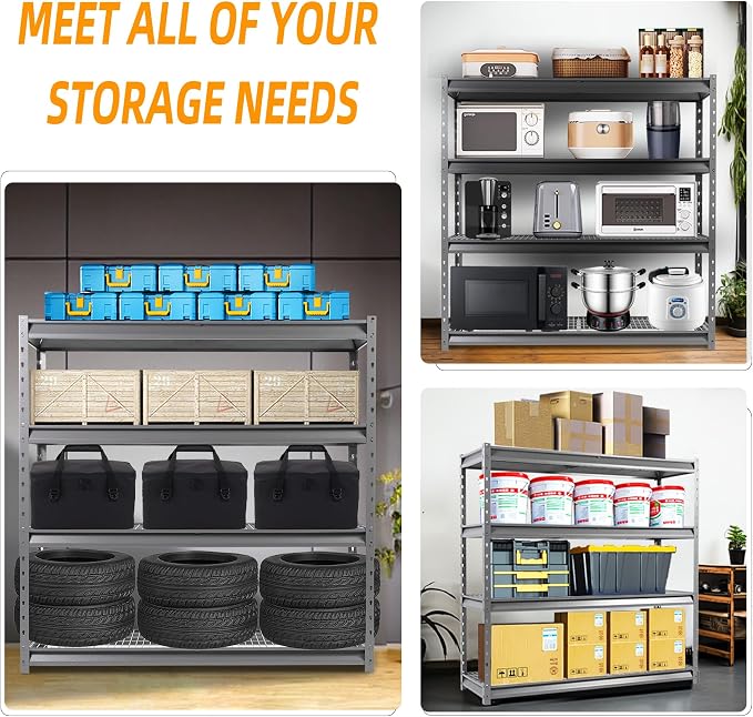 The Atlas 72" W Metal Garage Shelving Unit Load 12000 Lbs, Heavy Duty Storage - Image 7