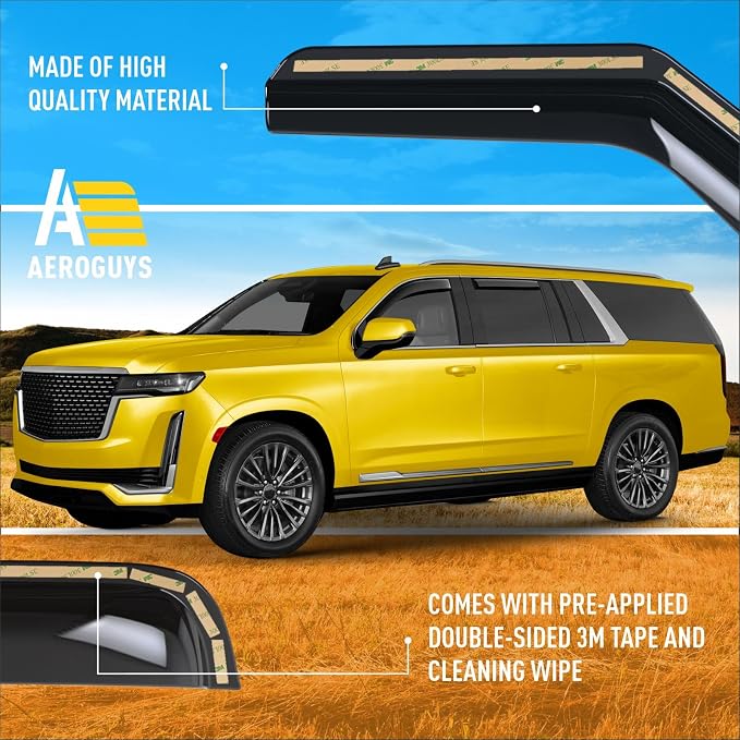 Extra Durable Window Deflectors in-Channel Window Visors Rain Guards Fit - Image 6