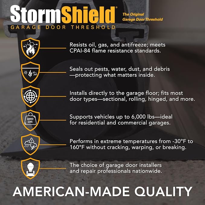 Storm Shield® 16’ Garage Door Seal Threshold Strip - Image 3