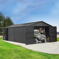 Domi 12'x25' Metal Garage Shed, Heavy Duty Outdoor Steel Carport by domioutdoorliving