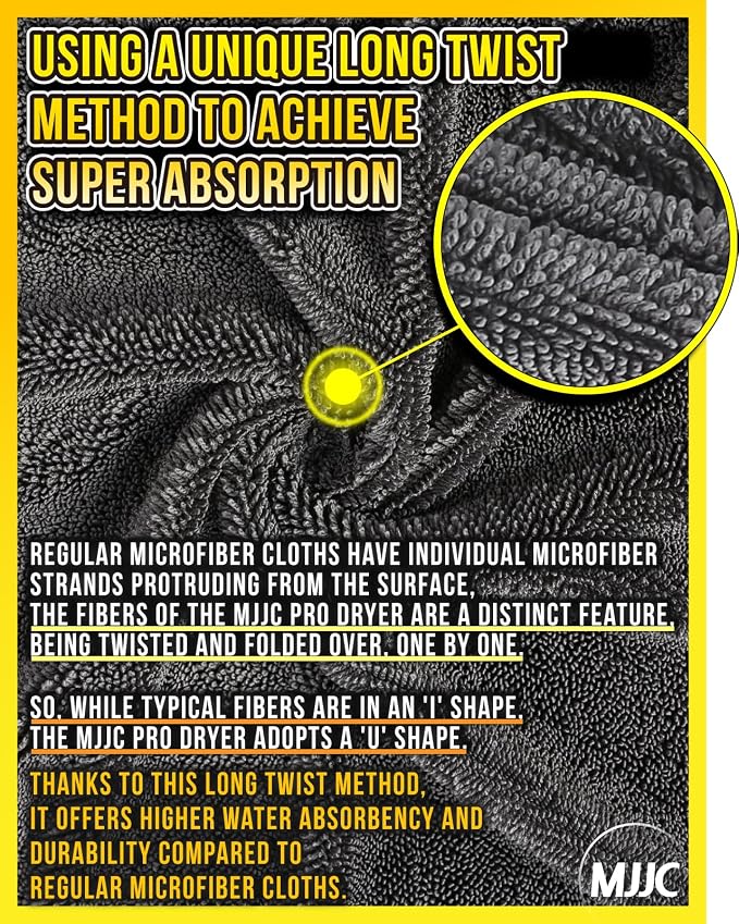MJJC Pro Dryer Plush Silk Microfiber Drying Towel +) Cars - Image 5
