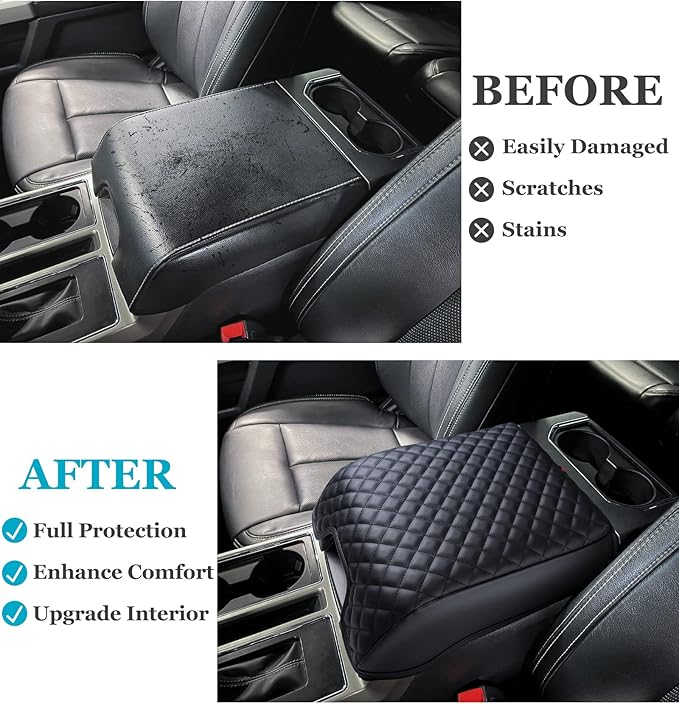 Center Console Cover for Ford F150 2015-2020, Armrest Cover for F250 F350 F450 - Image 4