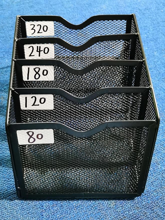5-Tier Wall Mount All Metal Sandpaper Organizer, Hanging Sandpaper Storage Rack - Image 5