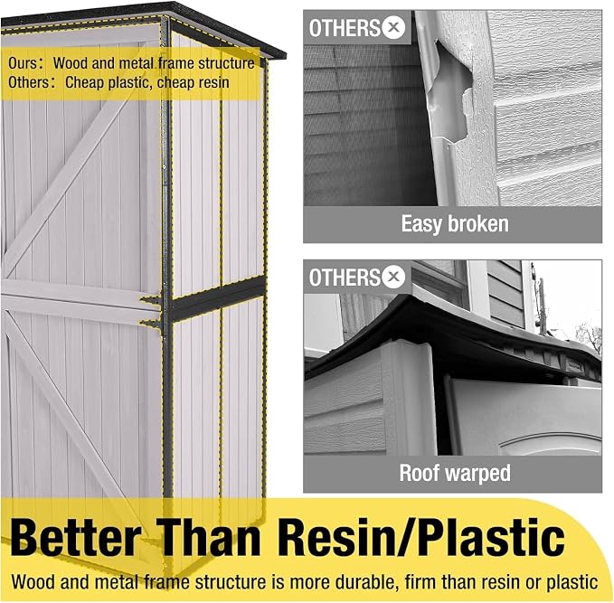 Aivituvin Storage Shed Outdoor Storage Cabinet Upgraded - Image 3