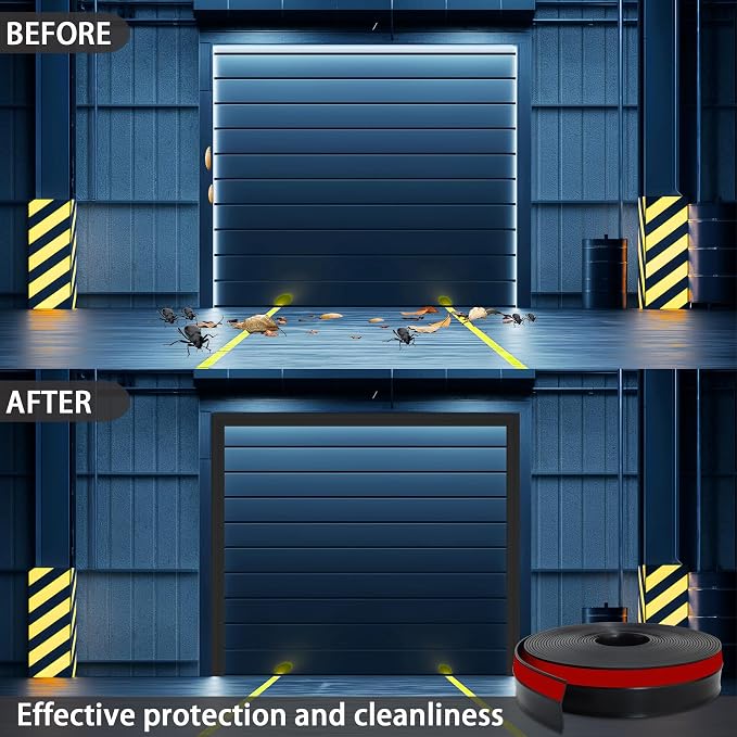 Gaahing Garage Door Top and Sides Seal Strip, Universal Weather Stripping - Image 3