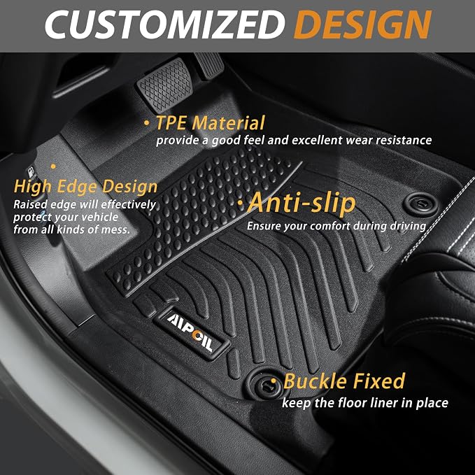 AIPOIL® Floor Mats for 2019-2023 Ford Range SuperCrewCab All Weather Protection - Image 3