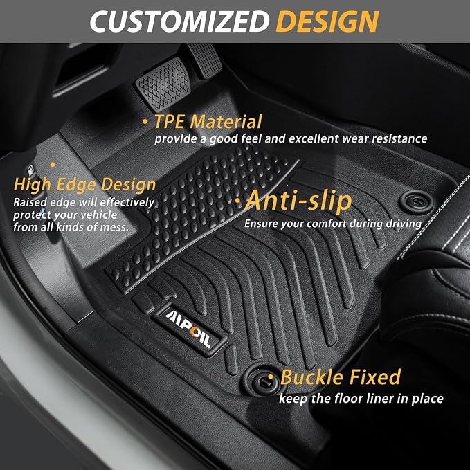 AIPOIL® Floor Mats for 2017-2020 Ford Fusion & Lincoln MKZ | Front & 2nd Row | - Image 3