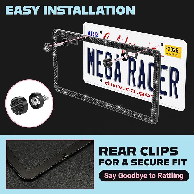 Elegant Bling License Plate Frame - Image 5
