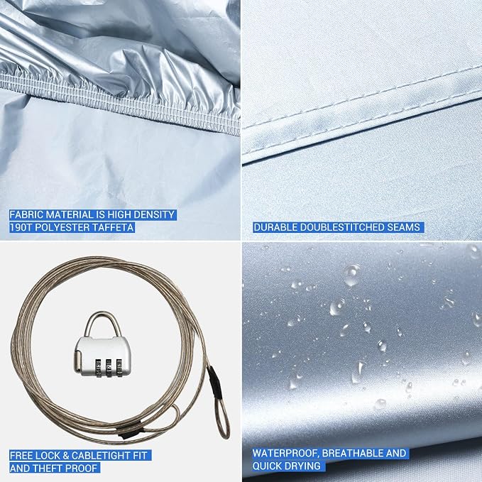 Tecoom Truck Cover Waterproof All Weather, Breathable Light Shell Full Exterior - Image 4