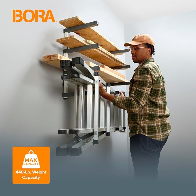 Bora 4-Level Lumber Storage Rack Wood and Garage Organization Space Saving - Image 6