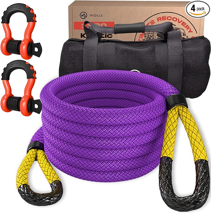 MiolleGear Kinetic Recovery Tow Ropes by Miolle