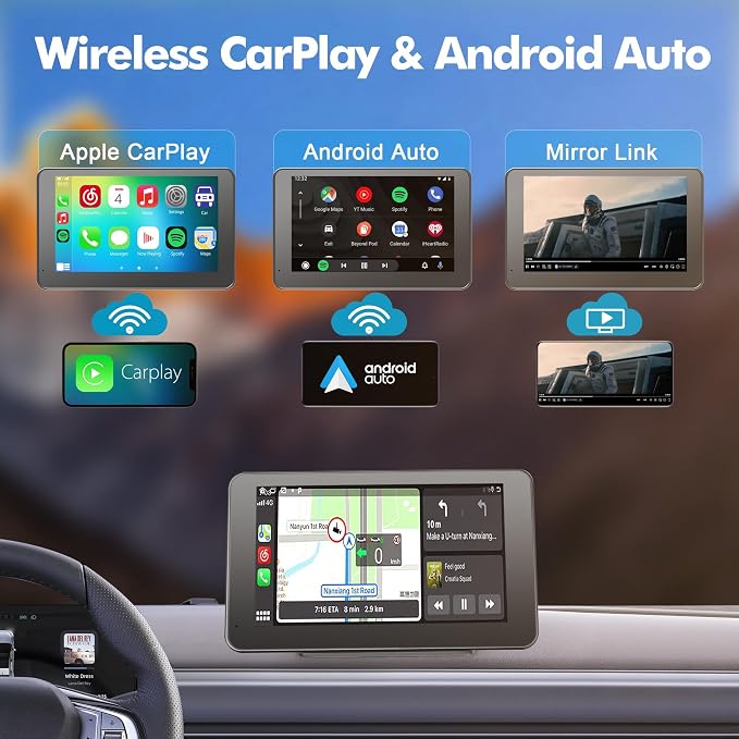 【Hieha】 2025 Wireless Portable Carplay and Android Auto, Carplay Screen - Image 2