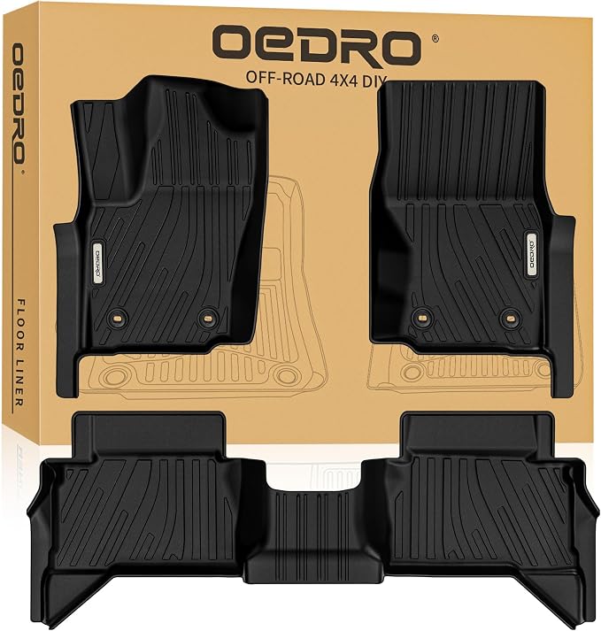 OEDRO Floor Mats Fit for Toyota Tacoma 2024 2025 Double Cab Auto Trans by OEDRO