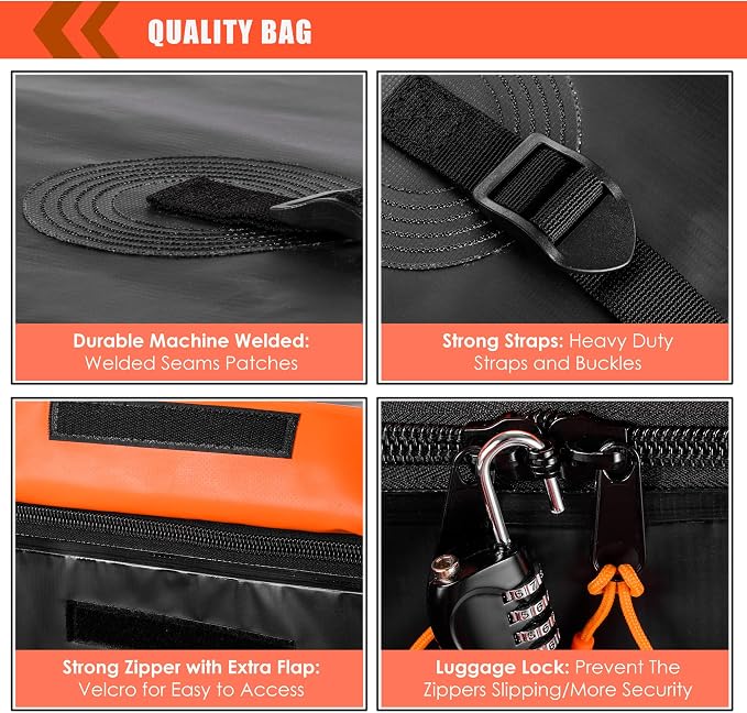 MeeFar Hitch Mount Cargo Carrier Bag Soft Shell 100% Waterproof 15 Cubic Feet - Image 5
