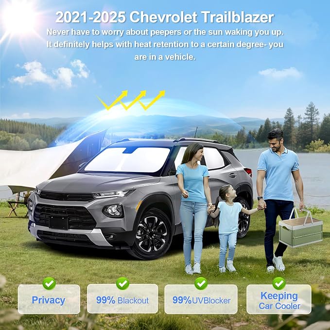 6pcs Car Window Shades for Chevrolet Trailblazer 2021-2025 Accessories - Image 2