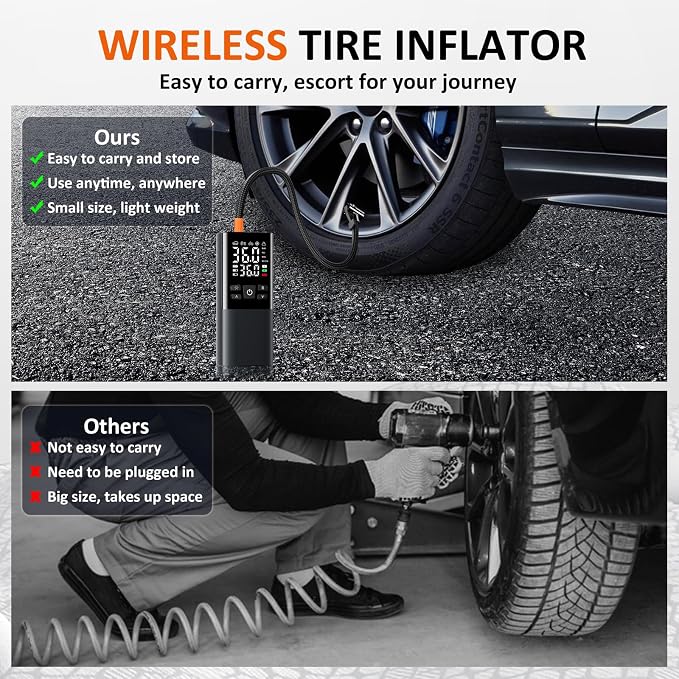 Bestview Tire Inflator Portable Air Compressor-150PSI Air Compressor 4X Faster - Image 3