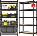 2 Pack 5 Tier Garage Shelving Unit, Adjustable Garage Storage Utility Rack by Unknown