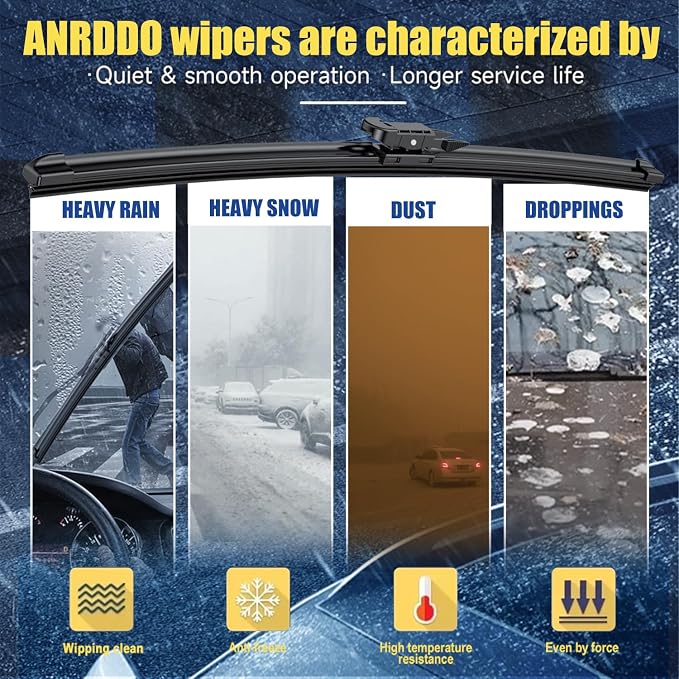 3 wipers Replacement For Chevrolet Aveo Sonic Holden Barina 2012-2017 Original - Image 3