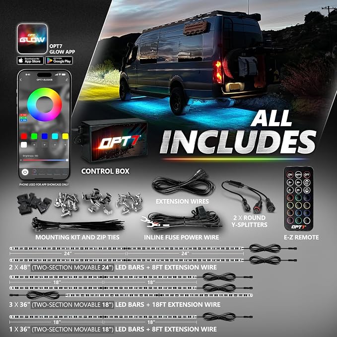 OPT7 Aura Pro Underglow Lights for Class B & B+ RV Motorhomes - Image 8