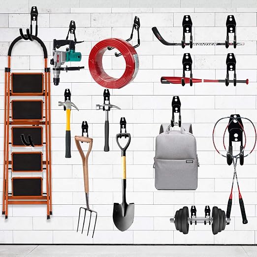 3-H Garage Wall Hooks 10 Pack, Heavy Duty Garage Hooks - Image 7