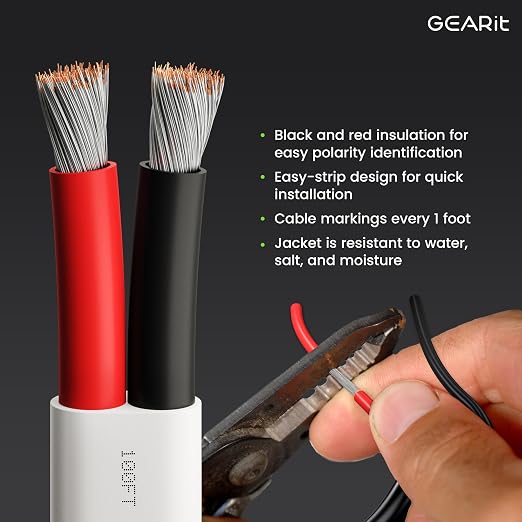 GEARit Speaker Wire 12 Gauge, Duplex 2-Conductor, Speaker Wires - Image 2