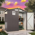 6 x 4 FT Outdoor Storage Metal Shed, Bike Garden Tool Shed by Unknown