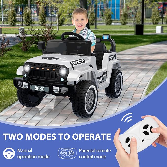 12V Kids Ride on Truck Car, w/Parent Remote Control, Twin 35w Motors, 3 Speeds - Image 3