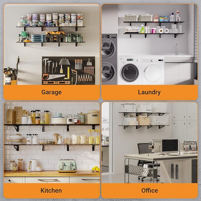 1x6 ft Garage Shelving, Pantry Storage, 600 lbs Total Load Capacity Shelving - Image 7