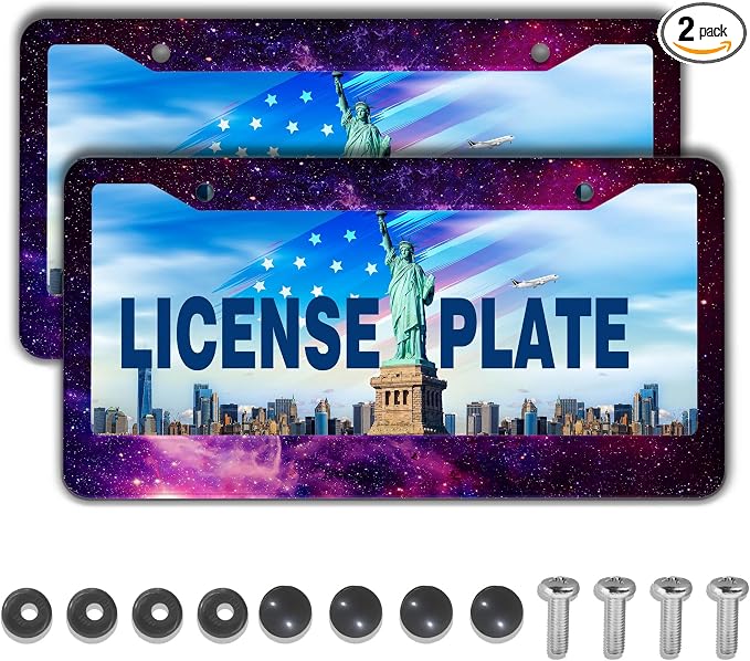 License Plate Frames Multicolor License Plate Cover Beautiful Galaxy Space by Unknown