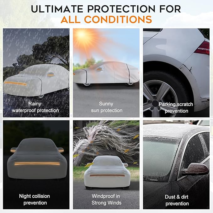 Waterproof Hatchback Car Cover: 6-Layer Protection from Rain, UV & Dust - Image 6
