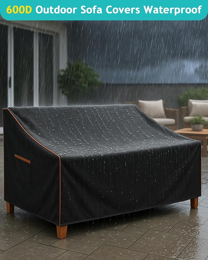 Outdoor Sofa Cover, Waterproof Patio Furniture Cover 90W x 42D x 33H inches - Image 2