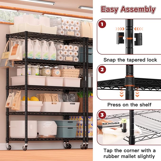 PrimeZone 36" W x 16" D x 79" H Wire Storage Shelves - Image 7