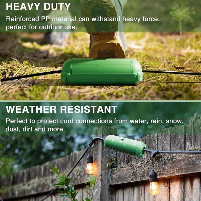 Flemoon Outdoor Extension Cord Safety Cover, IP44 Waterproof Connection - Image 4