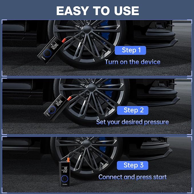 OlarHike Tire Inflator Portable Air Compressor, Long Range Battery-Powered - Image 7