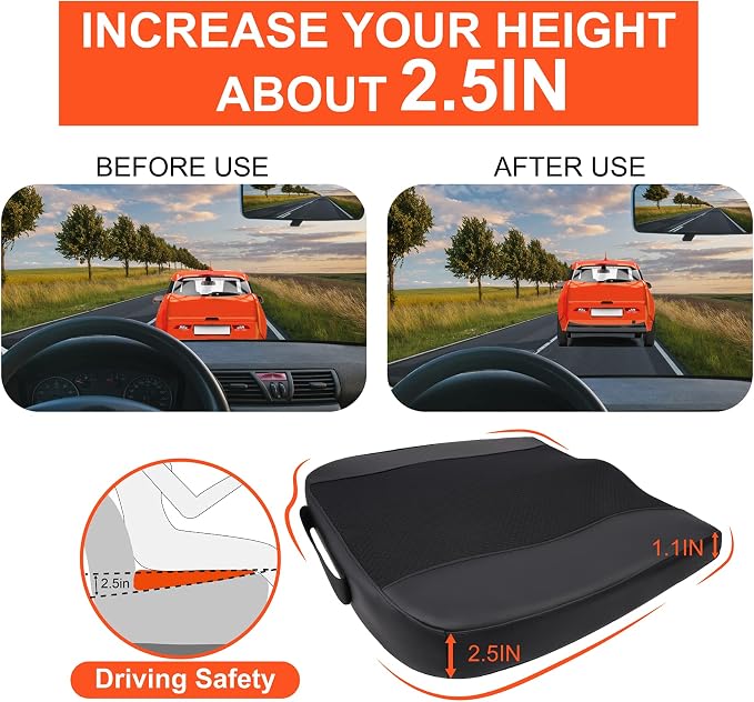 Car Seat Cushion, Comfort Memory Foam Car Cushions - Image 3