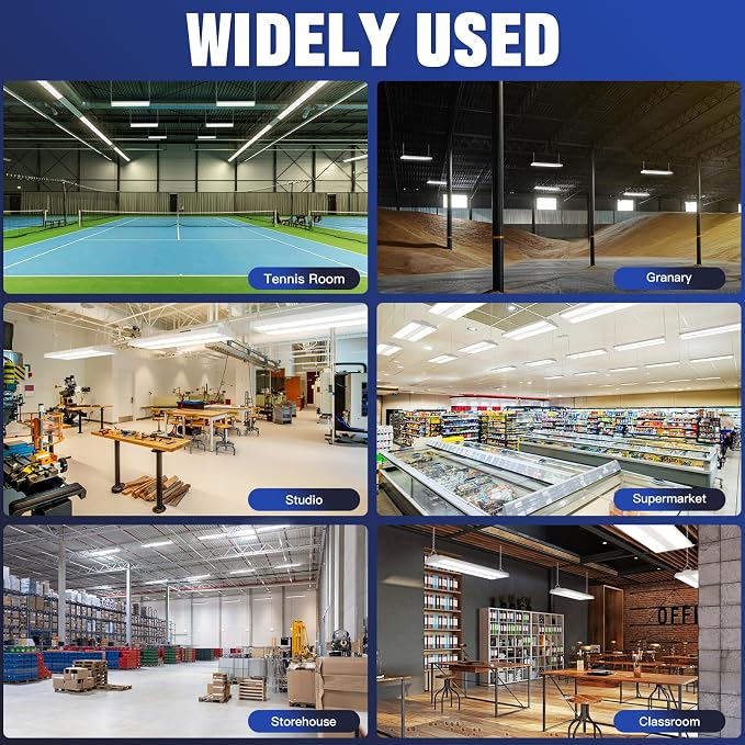 JTT LED Linear Shop Lights 200/150/100W, 30000LM 360° Adjustable Led High Bay - Image 8