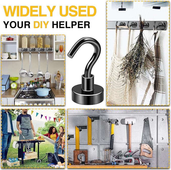 DIYMAG Magnetic Hooks, 30Lbs Facilitate Hook Neodymium Magnet Hooks - Image 5