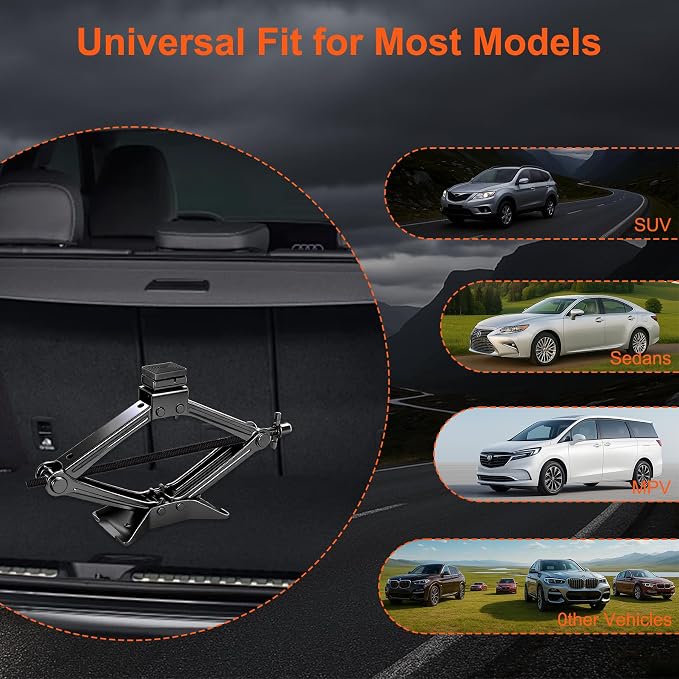 Scissor Jack, High-Strength Car Jack and Stand Kit - Image 5