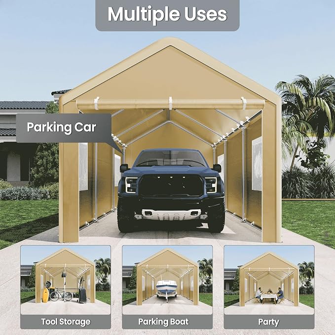 Carport 10x20 Ft, Heavy Duty Car Canopy - Image 7